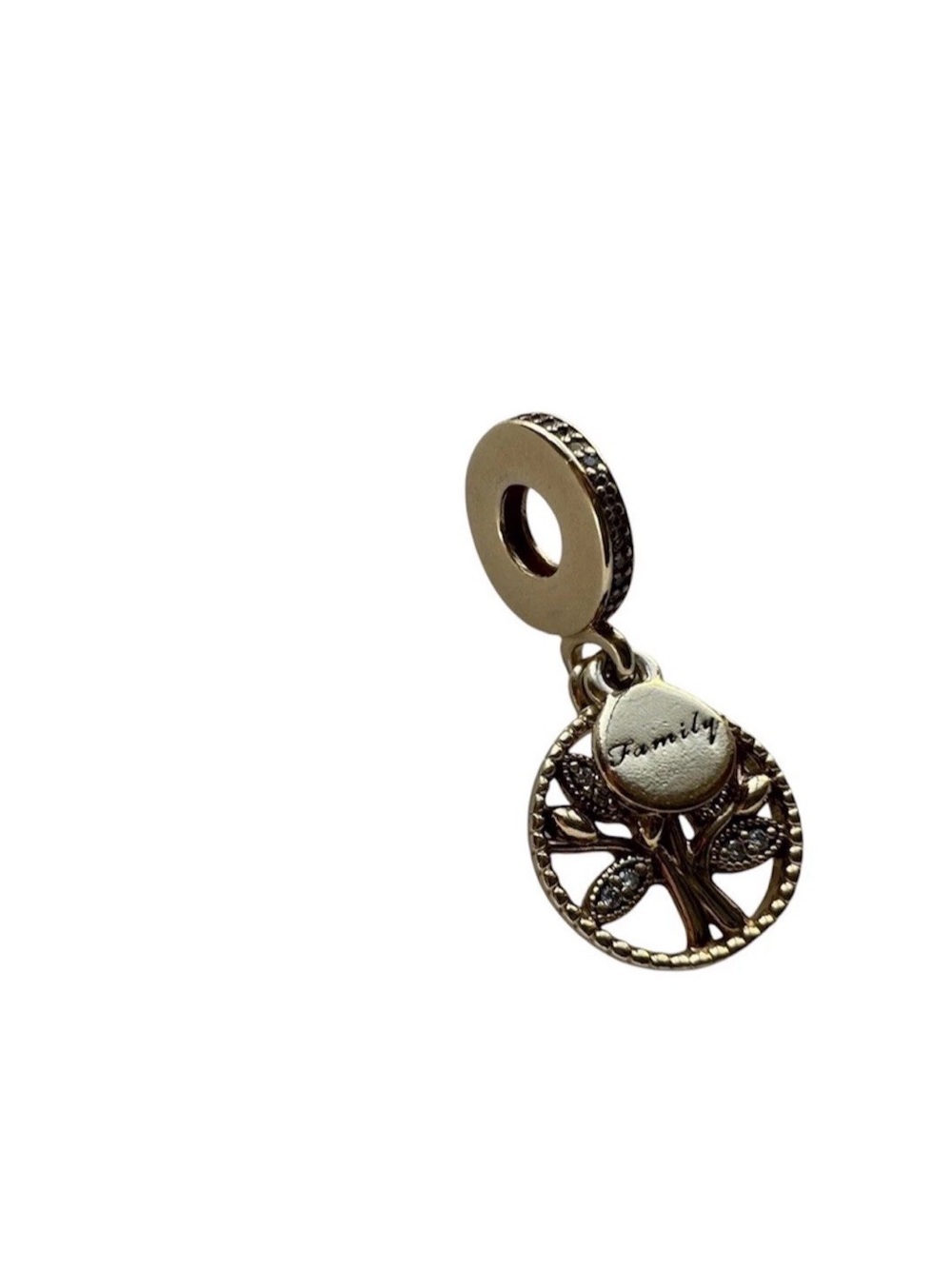 Pandora Sparkling Family Tree Danglecharm 14k Gold